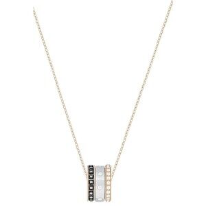 Swarovski Womens HINT Necklace Mixed Metals Crystals Rose Gold Plated Chain New